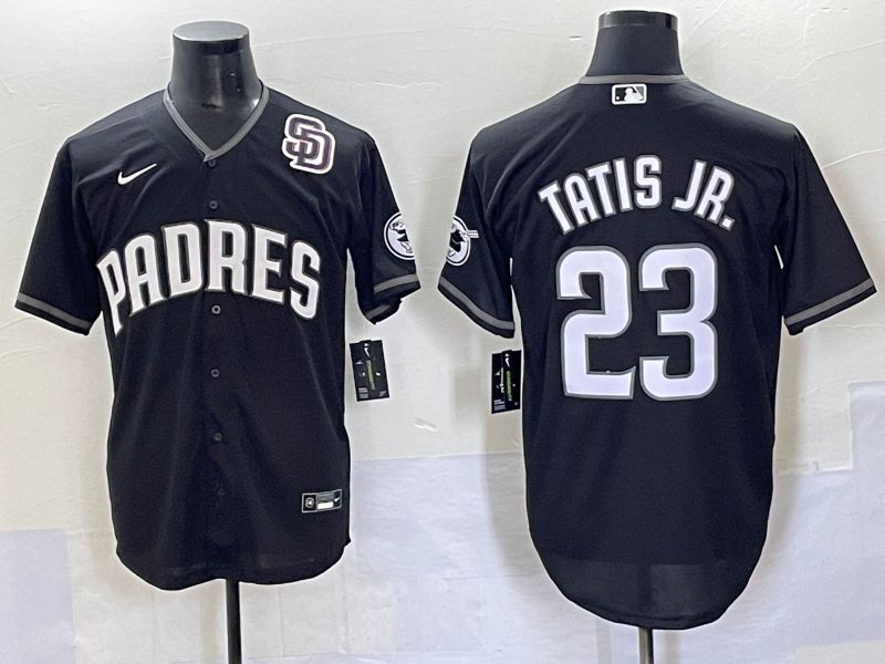 Men 2025 San Diego Padres #23 Tatis jr Black Game Nike MLB Jersey style 7038->san diego padres->MLB Jersey